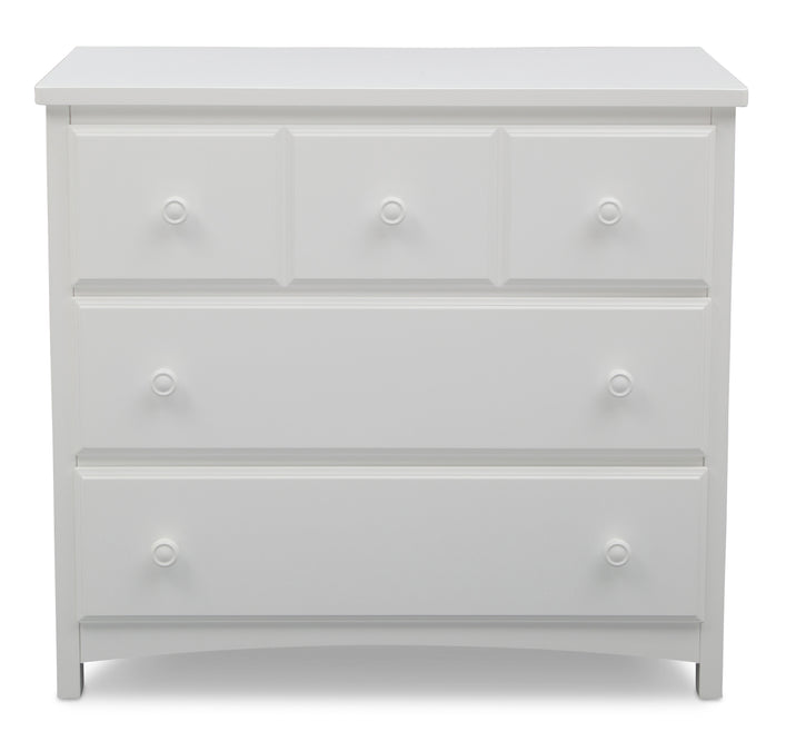 DCB:Bianca White (130) 12-3 Drawer Dresser with Interlocking Drawers