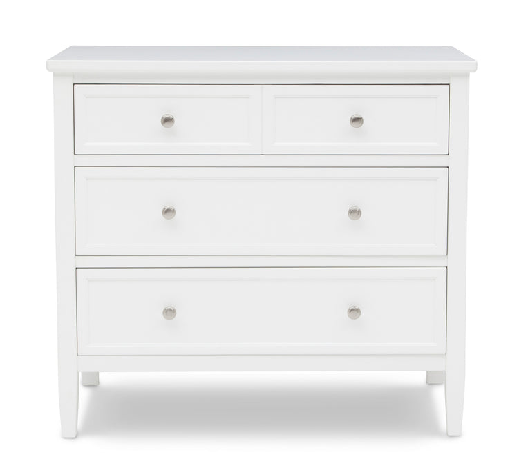 DCB:Bianca White (130) 33-Epic 3 Drawer Dresser with Interlocking Drawers