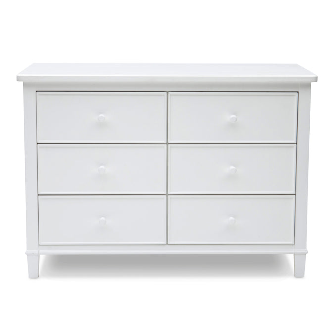 DCB: White (100) 7-Haven 6 Drawer Dresser with Interlocking Drawers
