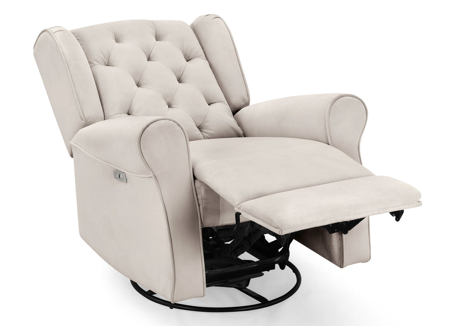 Linen (150) 18-Emmie Electronic Power Recliner and Swivel Glider with USB Port in LiveSmart Performance Fabric