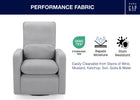 Grey (1485) 23-Cloud Recliner and Swivel Glider with Stain-Resistant Performance Fabric