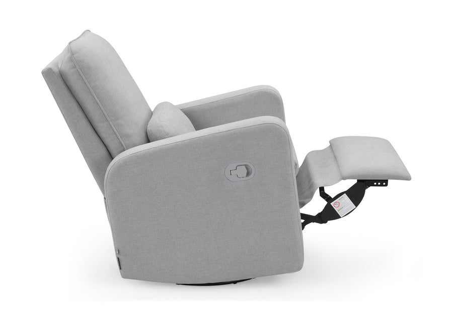 Grey (1485) 14-Cloud Recliner and Swivel Glider with Stain-Resistant Performance Fabric