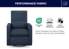 Sailor Blue (1486) 3-Cloud Recliner and Swivel Glider with Stain-Resistant Performance Fabric