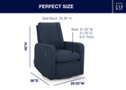 Sailor Blue (1486) 6-Cloud Recliner and Swivel Glider with Stain-Resistant Performance Fabric
