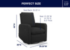 Jet Black (1487) 16-Cloud Recliner and Swivel Glider with Stain-Resistant Performance Fabric