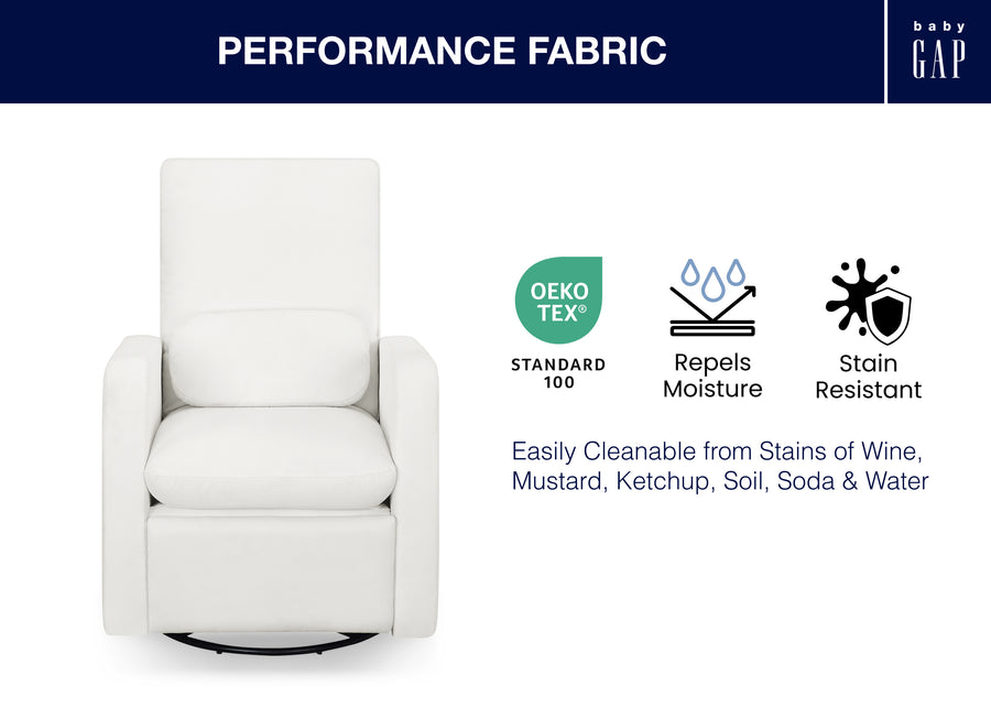 Arctic White (767) 33-Cloud Recliner and Swivel Glider with Stain-Resistant Performance Fabric