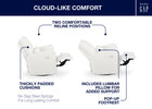 Arctic White (767) 32-Cloud Recliner and Swivel Glider with Stain-Resistant Performance Fabric