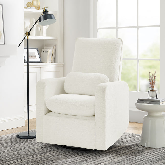 White Boucle (1539) 7-babyGap Cloud Recliner with Stain-Resistant Performance Boucle Fabric