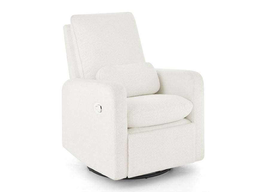 White Boucle (1539) 3-babyGap Cloud Recliner with Stain-Resistant Performance Boucle Fabric