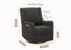 Dark Grey (1455) 38-Mercer Electronic Power Recliner and Swivel Glider with USB-A and Type-C Ports in Stain-Resistant Performance Fabric
