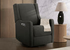 Dark Grey (1455) 14-Mercer Electronic Power Recliner and Swivel Glider with USB-A and Type-C Ports in Stain-Resistant Performance Fabric