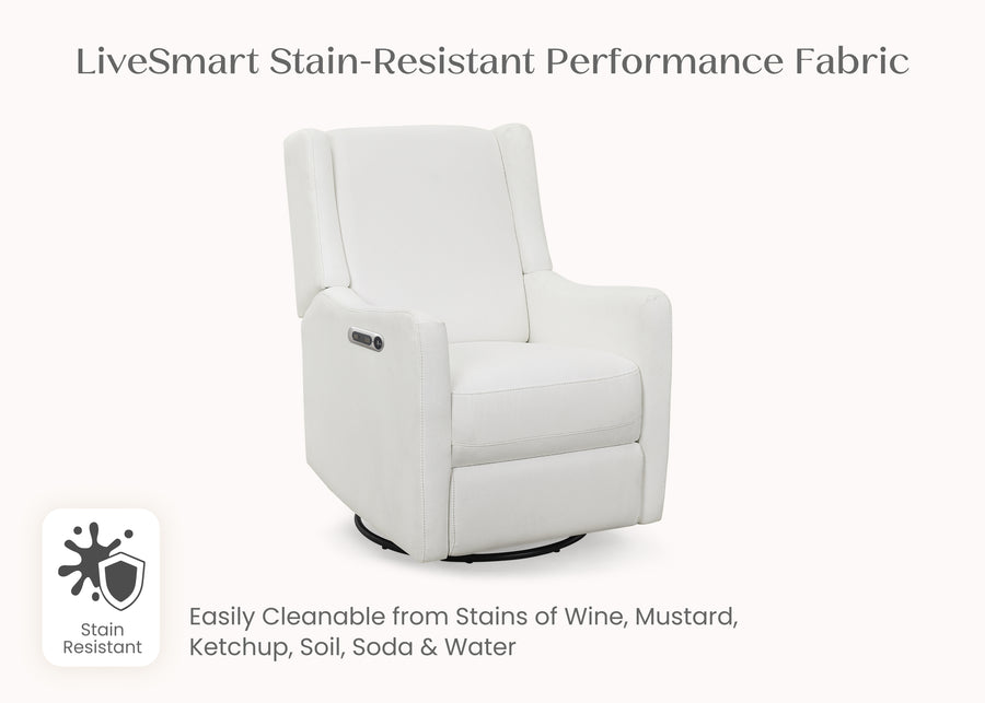 Pearl (1457) 6-Mercer Electronic Power Recliner and Swivel Glider with USB-A and Type-C Ports in Stain-Resistant Performance Fabric