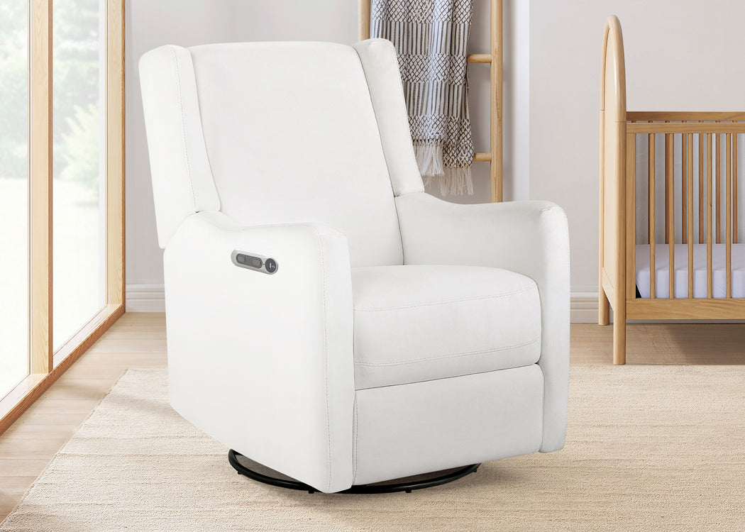 Mercer Electronic Power Recliner and Swivel Glider with USB-A and Type-C Ports in Stain-Resistant Performance FabricPearl (1457)