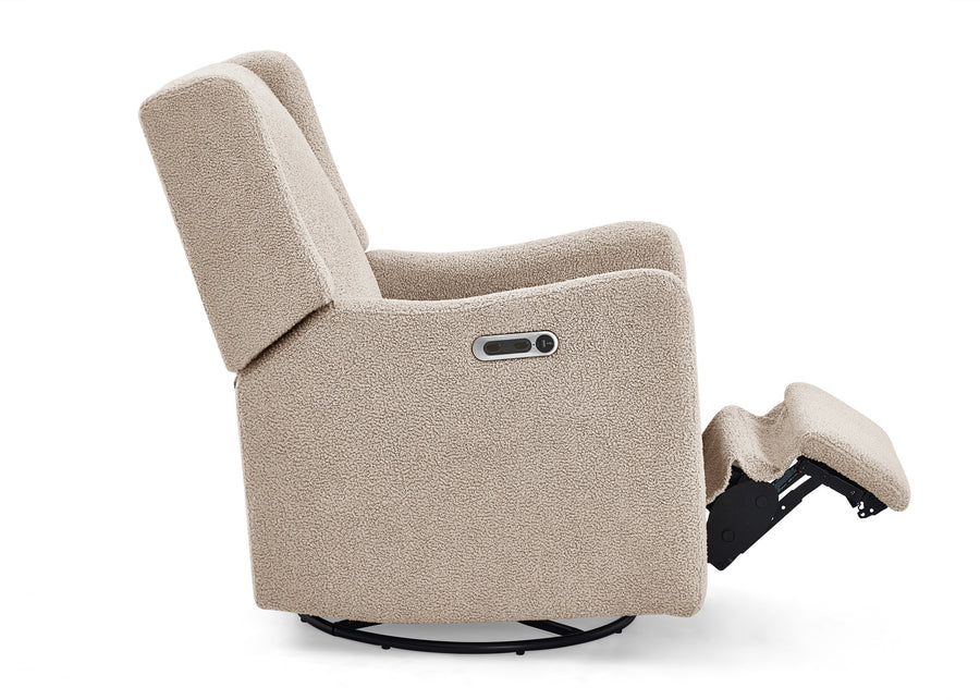 Sand Sherpa (1561) 28-Mercer Electronic Power Recliner and Swivel Glider with USB-A and Type-C Ports in Stain-Resistant Performance Fabric