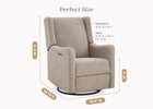 Sand Sherpa (1561) 23-Mercer Electronic Power Recliner and Swivel Glider with USB-A and Type-C Ports in Stain-Resistant Performance Fabric