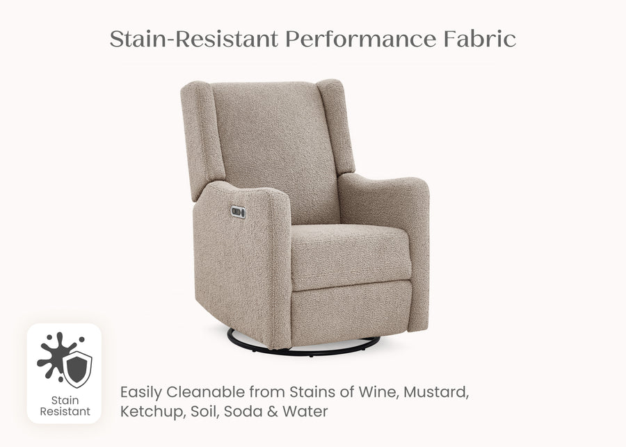 Sand Sherpa (1561) 21-Mercer Electronic Power Recliner and Swivel Glider with USB-A and Type-C Ports in Stain-Resistant Performance Fabric