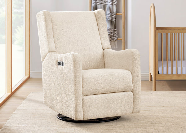 delta children's glider Mercer Electronic Power Recliner and Swivel Glider with USB-A and Type-C Ports in Stain-Resistant Performance Fabric