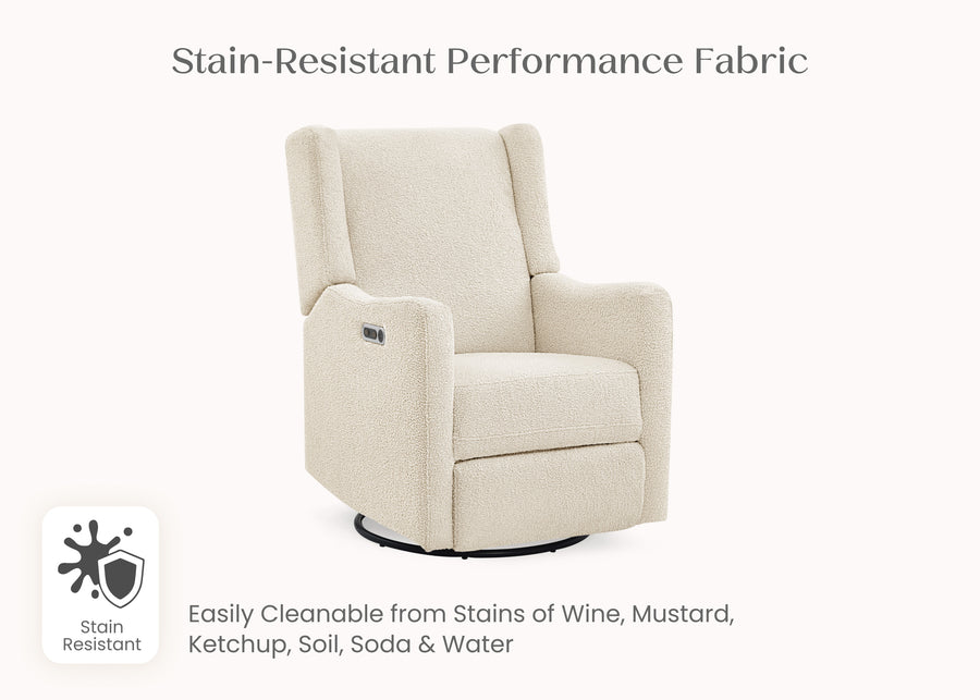 Shell Sherpa (1562) 51-Mercer Electronic Power Recliner and Swivel Glider with USB-A and Type-C Ports in Stain-Resistant Performance Fabric