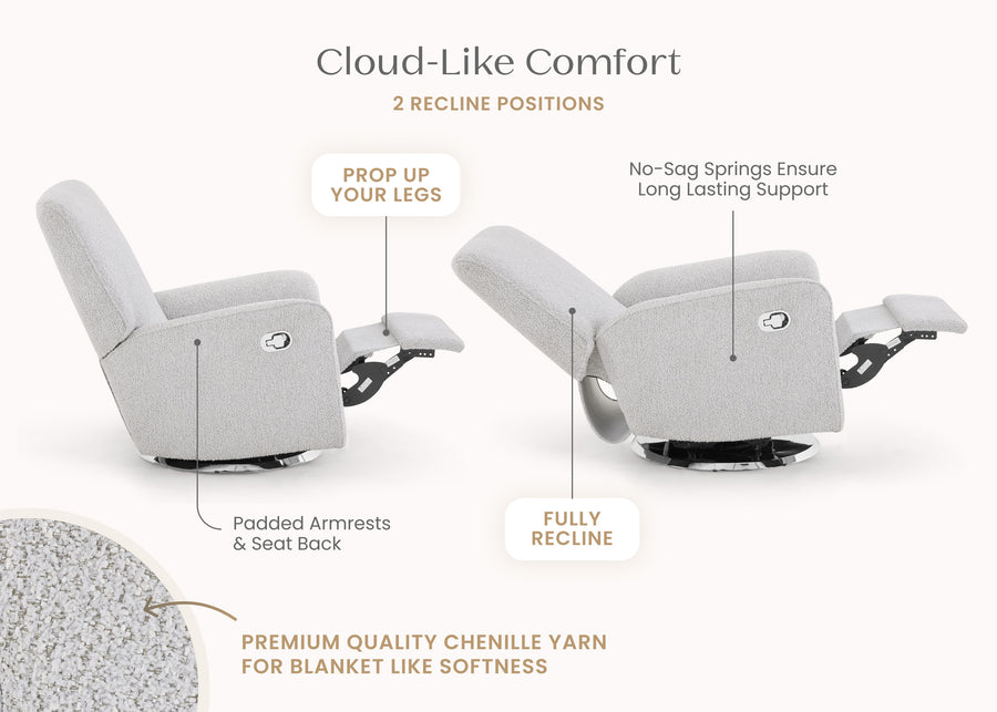 Fog (1520) 3-Nest Nursery Swivel Recliner