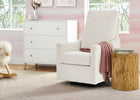 Ivory (1556) 1-Andie Boucle Nursery Glider Swivel Chair