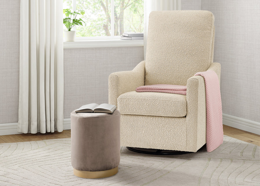 Light Camel (1584) 9-Andie Boucle Nursery Glider Swivel Chair