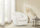 White Boucle (1539) 2-babyGap Hudson Glider Tub Chair with 360-Degree Swivel