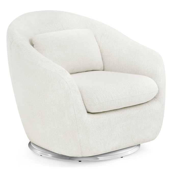 DCB: White Boucle (1539) 11-babyGap Hudson Glider Tub Chair with 360-Degree Swivel