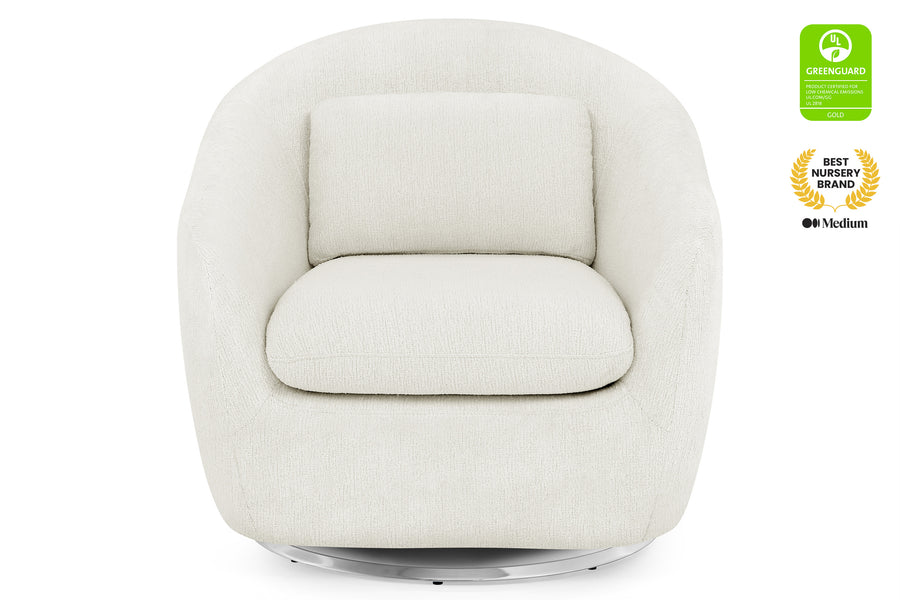 White Boucle (1539) 8-babyGap Hudson Glider Tub Chair with 360-Degree Swivel