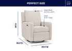 Sand (1546) 38-babyGap Harlowe Power Recliner and Swivel Glider with USB-A and Type-C Ports in Stain-Resistant Performance Fabric