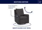 Charcoal (1548) 52-babyGap Harlowe Power Recliner and Swivel Glider with USB-A and Type-C Ports in Stain-Resistant Performance Fabric