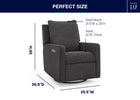 Charcoal (1548) 53-babyGap Harlowe Power Recliner and Swivel Glider with USB-A and Type-C Ports in Stain-Resistant Performance Fabric