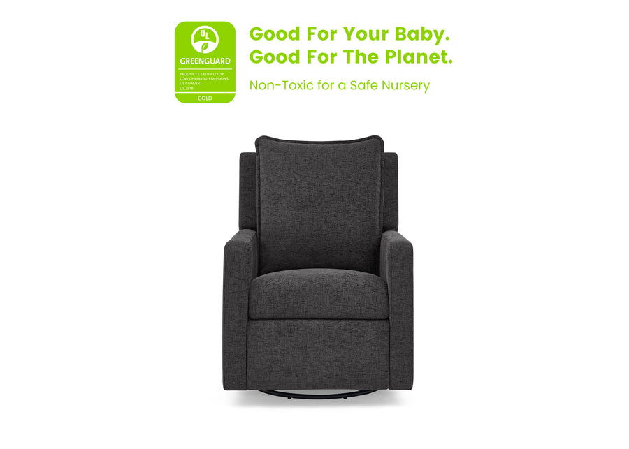 Charcoal (1548) 55-babyGap Harlowe Power Recliner and Swivel Glider with USB-A and Type-C Ports in Stain-Resistant Performance Fabric