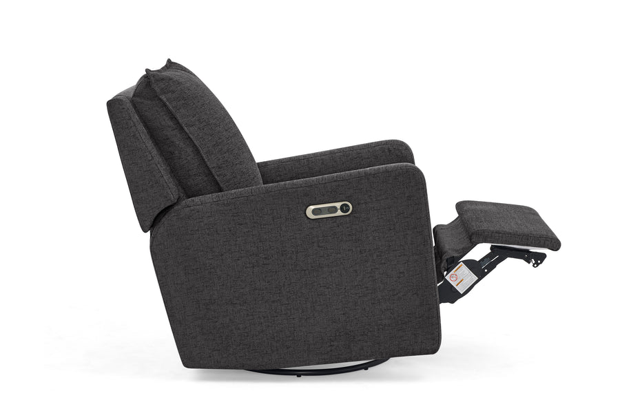 Charcoal (1548) 26-babyGap Harlowe Power Recliner and Swivel Glider with USB-A and Type-C Ports in Stain-Resistant Performance Fabric