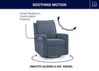 Slate (1549) 7-babyGap Harlowe Power Recliner and Swivel Glider with USB-A and Type-C Ports in Stain-Resistant Performance Fabric