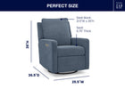 Slate (1549) 8-babyGap Harlowe Power Recliner and Swivel Glider with USB-A and Type-C Ports in Stain-Resistant Performance Fabric