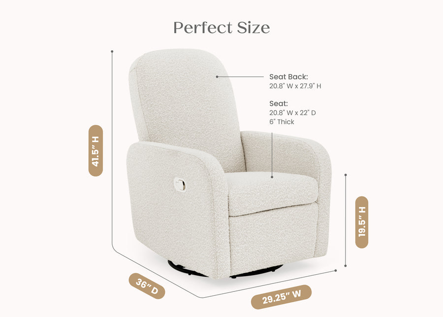 Ivory (1556) 19-Teddy Nursery Swivel Recliner
