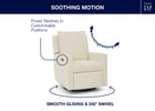 Almond (1581) 83-babyGap Harlowe Power Recliner and Swivel Glider with USB-A and Type-C Ports in Stain-Resistant Performance Fabric