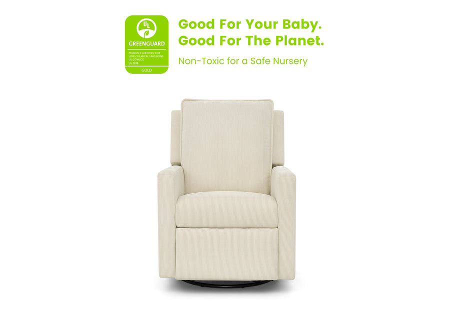 Almond (1581) 86-babyGap Harlowe Power Recliner and Swivel Glider with USB-A and Type-C Ports in Stain-Resistant Performance Fabric
