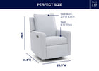 Sky Blue (1582) 68-babyGap Harlowe Power Recliner and Swivel Glider with USB-A and Type-C Ports in Stain-Resistant Performance Fabric