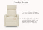 Cream (1585) 5-Riley Pushback Stationary Recliner
