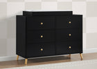 Ebony with Natural (1482) 10-Essex 6 Drawer Dresser with Interlocking Drawers