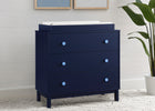 Navy with Light Blue (1476) 2-babyGap Legacy 3 Drawer Dresser with Interlocking Drawers
