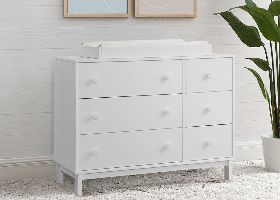 Bianca White (130) 2-babyGap Legacy 6 Drawer Dresser with Interlocking Drawers