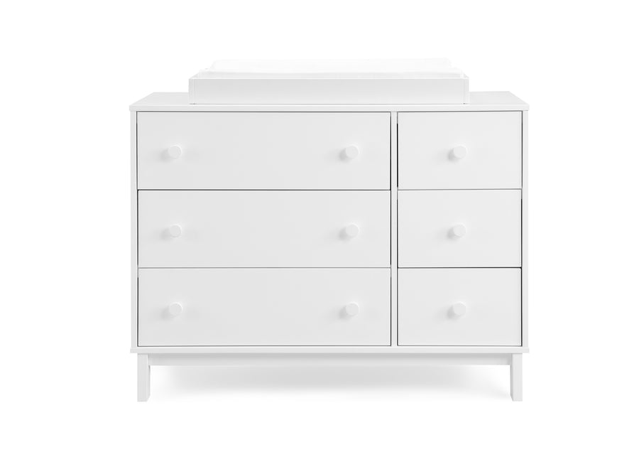 Bianca White (130) 3-babyGap Legacy 6 Drawer Dresser with Interlocking Drawers