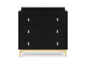 Ebony with Natural (1482) 12-babyGap Legacy 3 Drawer Dresser with Leather Pulls
