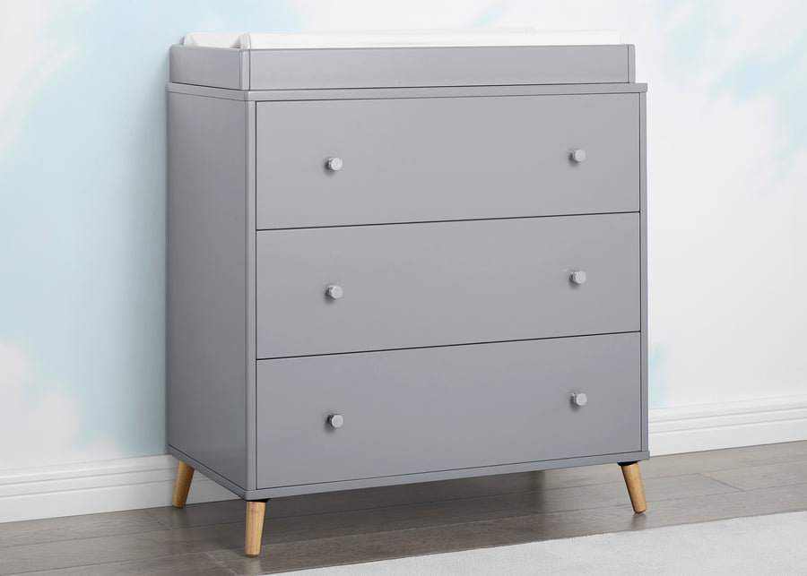 Grey with Natural (1359) 2-Jordan 3 Drawer Dresser