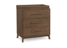 Teak Brown (1526) 16-Spencer 3 Drawer Dresser with Changing Top and Interlocking Drawers