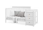 Bianca White with Natural (123) 6-Flynn 5-in-1 Convertible Crib and Changer