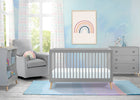 Grey with Natural (1359) 32-Jordan 4-in-1 Convertible Crib