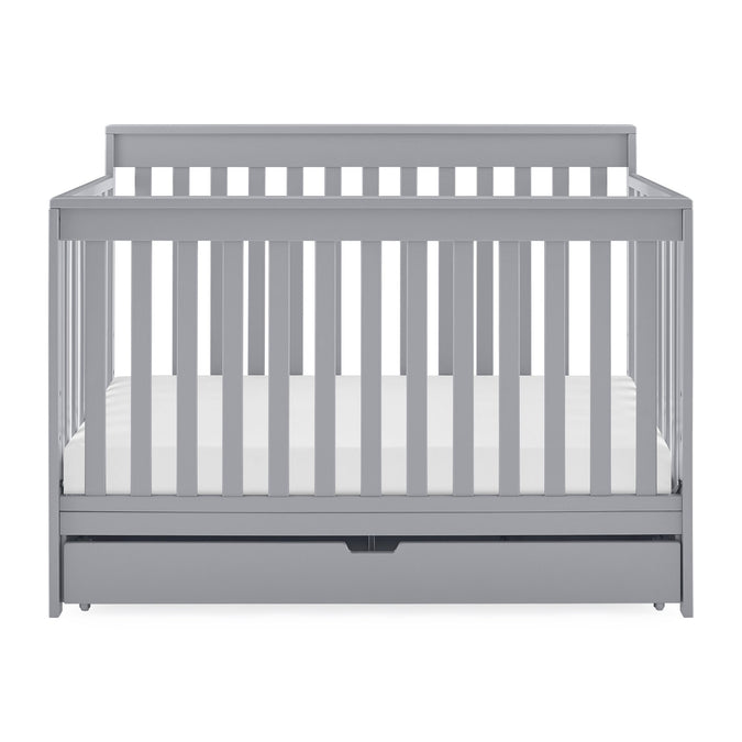 Grey (026) 11-Mercer 6-in-1 Convertible Crib with Storage Trundle